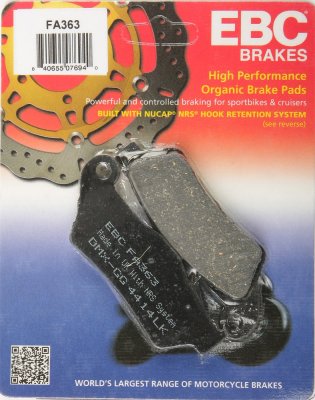 FA363 EBC BRAKES Organic тормозные колодки  BMW HP2, K, R 1993-2012 года выпуска