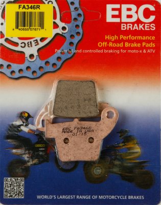 FA346R EBC BRAKES Organic тормозные колодки  HONDA CR, CRF; HONDA DALL-ARA XR; HONDA-HM CR, CRE, CRF, CRM; MEGELLI 125; PUZEY MTD, MX 2002-2012 года выпуска