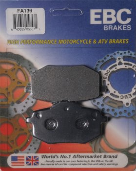 FA136 EBC BRAKES Organic тормозные колодки  YAMAHA XV 1988-1994 года выпуска