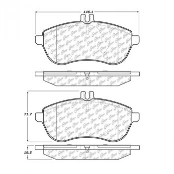 104.13400 Тормозные колодки Posi-Quiet Metallic MERCEDES-BENZ 