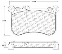 105.16340 Тормозные колодки Posi-Quiet Ceramic MERCEDES-BENZ перед