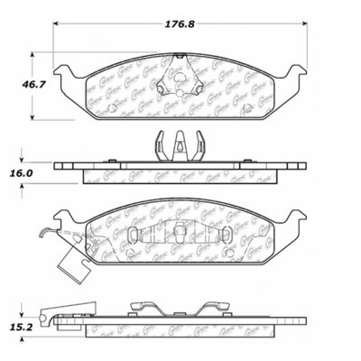 104.06500 Тормозные колодки Posi-Quiet Metallic CHRYSLER ; CHRYSLER/CIRRUS; CHRYSLER/SEBRING