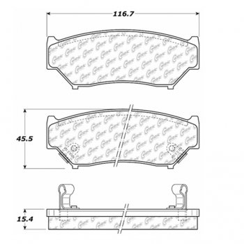 105.05560 Тормозные колодки Posi-Quiet Ceramic CHEVROLET, GEO, SUZUKI ; CHEVROLET/TRACKER; GEO/TRACKER; SUZUKI/SIDEKICK; SUZUKI/VITARA
