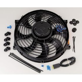 394 Flex-a-Lite Электрический вентилятор 14"   Fan shroud is 14 1/2" tall by 13 7/8" wide and 3 3/4" thick Universal brackets designed for easy installation 14-inch, 8-blade fan flows air up to 1530 cubic feet per minute to provide constant cooling, regardless of engine RPM Draws only 9.2 amps Efficient and low-cost auxiliary cooling  