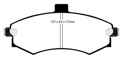DP41670R EBC Brakes Yellowstuff Тормозные колодки HYUNDAI Elantra HYUNDAI Elantra 2.0 2002 thru 2006