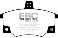 DP420/2 EBC Brakes Yellowstuff Тормозные колодки передние ALFA ROMEO; AUTOBIANCHI; FIAT; LANCIA