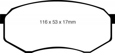 DP71317 EBC Brakes Greenstuff Тормозные колодки TOYOTA Tacoma, T100 TOYOTA T100 Pick Up 89 thru 91, TOYOTA T100 Pick Up 92 thru 93, TOYOTA Tacoma 2WD 95 and up, TOYOTA Tacoma 2WD 95 thru 99, TOYOTA Tacoma 2WD 95 thru 2001