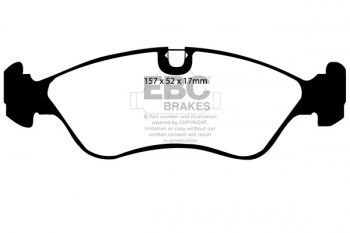 DP760 EBC Brakes Ultimax2 Тормозные колодки перед  DAEWOO Espero, Lanos, Nexia; OPEL Astra, Calibra, Kadett, Omega, Vectra; VAUXHALL Astra, Belmont, Calibra, Carlton, Cavalier выпуска 1987-2023 года