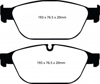 DP22087 EBC Brakes Greenstuff тормозные колодки передние AUDI A8 (D4/4H), Q5 для машин выпуска 2010-2017 года