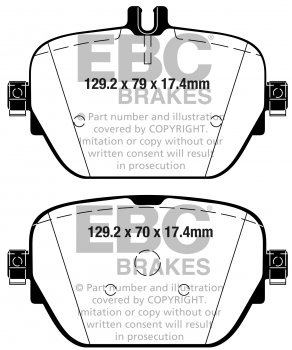 DP22314 EBC Brakes Greenstuff тормозные колодки зад MERCEDES-BENZ E выпуска 2016-2018 года