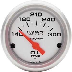 2" датчик температуры масла, 140-300`F, SSE, ULTRA-LITE AUTO METER #4348 Oil Temperature