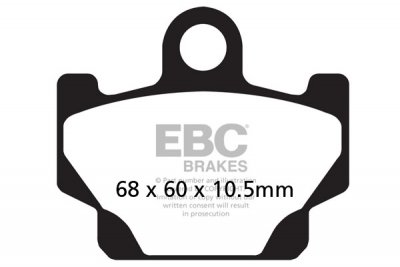 FA081 EBC BRAKES Organic тормозные колодки  YAMAHA DT, RD, RX, RZ, SR, XJ, XS, XT, XV, XZ 1981-2000 года выпуска