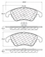 104.13420 Тормозные колодки Posi-Quiet Metallic MERCEDES-BENZ перед