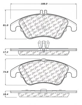104.13420 Тормозные колодки Posi-Quiet Metallic MERCEDES-BENZ перед 
