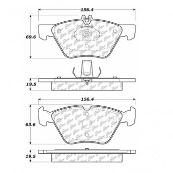 105.07400 Тормозные колодки Posi-Quiet Ceramic MERCEDES-BENZ 