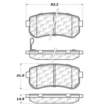105.11570 Тормозные колодки Posi-Quiet Ceramic HYUNDAI, KIA зад. ; HYUNDAI/ACCENT; KIA/RIO