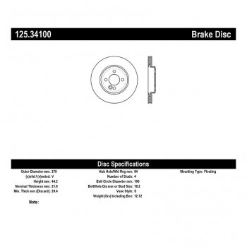125.34100 Тормозные диски Premium MINI перед 