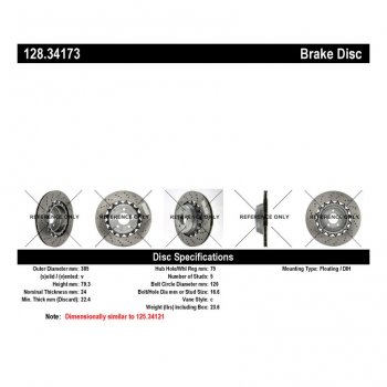 128.34173 Тормозные диски Premium BMW зад правый 
