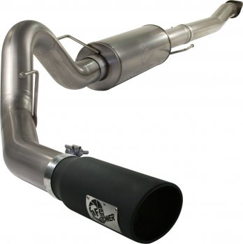 49-43041-B Afe Power Выхлопная система Cat-Back 4.0" Ford F-150 11-14 V6-3.5L (tt)(насадка черная) 
