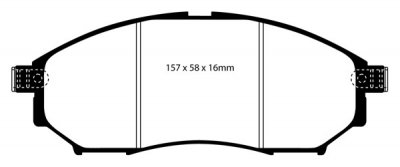 DP71671 EBC Brakes Greenstuff Тормозные колодки INFINITI FX35, FX45 INFINITI FX35, FX45