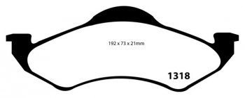 DP71318 EBC Brakes Greenstuff Тормозные колодки DODGE Durango, Dakota DODGE Dakota 2WD 2000 thru 2002, DODGE Dakota 4WD 2000 thru 2002, DODGE Durango 2000 thru 2002