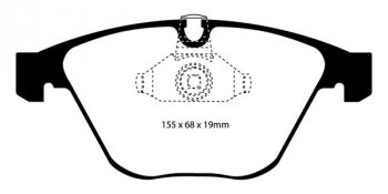 DP21449 EBC Brakes Greenstuff тормозные колодки перед. BMW 5XX, 6XX, 7XX выпуска 2002-2011 года