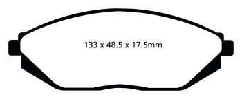 DP22097 EBC Brakes Greenstuff тормозные колодки перед. CHEVROLET Spark выпуска 2010-2022 года