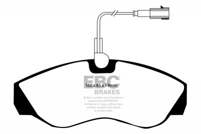 DP1418 EBC Brakes Ultimax2 Тормозные колодки перед  CITROEN Jumper, Relay; FIAT Ducato; PEUGEOT Boxer выпуска 1999-2001 года