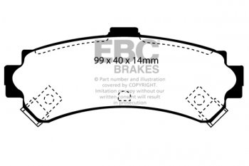 DP1067  EBC Brakes Ultimax2 Тормозные колодки зад. NISSAN Almera выпуска 2000 — 2006 года