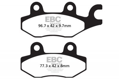 FA165/2TT EBC BRAKES Organic тормозные колодки  BOMBARDIER Rally; HYOSUNG XRX; MZ/MUZ VRT; SUZUKI DR; YAMAHA XTZ 1989-2011 года выпуска
