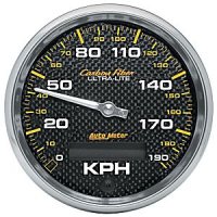 3-3/8" сподометр, 190 KPH, ELEC, CARBON FIBER AUTO METER #4787-M
