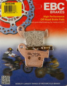MXS346 EBC BRAKES Organic тормозные колодки  HONDA CR, CRF; HONDA DALL-ARA XR; HONDA-HM CR, CRE, CRF, CRM; MEGELLI 125; PUZEY MTD, MX 2002-2012 года выпуска