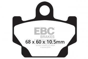 FA081R EBC BRAKES Organic тормозные колодки  YAMAHA DT, RD, RX, RZ, SR, XJ, XS, XT, XV, XZ 1981-2000 года выпуска