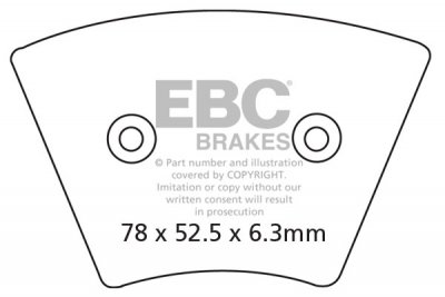 FA026 EBC BRAKES Organic тормозные колодки  HARLEY DAVIDSON FX, FXE, XLH, XLCH 1973-1977 года выпуска
