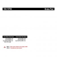 104.13792 Тормозные колодки Posi-Quiet Metallic FIAT, MAZDA перед