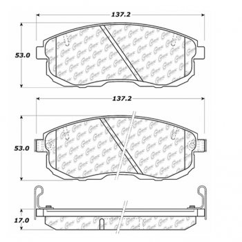 104.06530 Тормозные колодки Posi-Quiet Metallic INFINITI, NISSAN ; INFINITI/G20; INFINITI/I30; NISSAN/ALTIMA