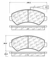 106.15402 Тормозные колодки PosiQuiet Extended Wear DODGE, FIAT перед