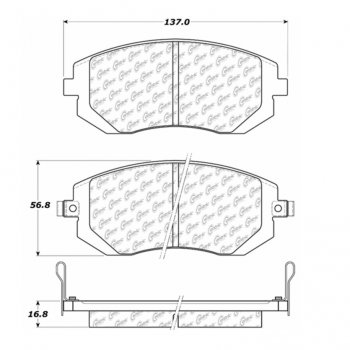 105.09290 Тормозные колодки Posi-Quiet Ceramic SAAB, SUBARU, SUZUKI ; SAAB/9-2X; SUBARU/BAJA; SUBARU/FORESTER