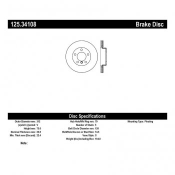 125.34108 Тормозные диски Premium BMW перед 