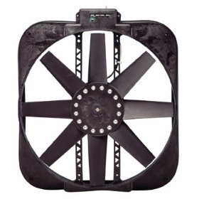 35 Flex-a-Lite Электрический вентилятор 18" x 16" x 4 1/4" 
Fan size is 18" by 16" by 4.25"
Features eight blades with 1950 cfm air flow for improved performance and gas mileage
Increases horsepower while extending water pump life
One year manufacturer warranty
Extends water pump life
