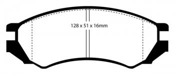 DP2839 EBC Brakes Greenstuff тормозные колодки перед. NISSAN 100NX, Almera, Primera, Sentra, Sunny выпуска 1990-2022 года