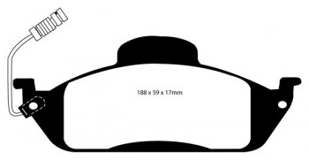 DP61232 EBC Brakes Greenstuff тормозные колодки передние MERCEDES-BENZ M-Class (W163) MERCEDES-BENZ M-Class (ML) 3.2 1998; MERCEDES-BENZ M-Class (ML) 3.2 99 thru 2002; MERCEDES-BENZ M-Class (ML) 3.5 2003 thru 2005; MERCEDES-BENZ M-Class (ML) 4.3 98 thru 99