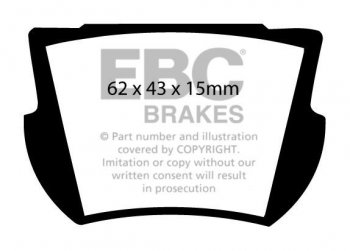 DPX2145 EBC Brakes Ultimax2 тормозные колодки перед AUSTIN HEALEY Sprite; BERKELEY Bandit; INNOCENTI 950 Sport; TURNER Mark 2, зад DIVA GT B-Type, GT D-Type, Valkyr; LOTUS Elan, Elan 2+2 выпуска 2011-2023 года