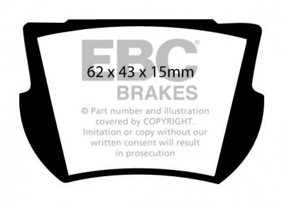 DPX2145 EBC Brakes Ultimax2 тормозные колодки перед AUSTIN HEALEY Sprite; BERKELEY Bandit; INNOCENTI 950 Sport; TURNER Mark 2, зад DIVA GT B-Type, GT D-Type, Valkyr; LOTUS Elan, Elan 2+2 выпуска 2011-2023 года