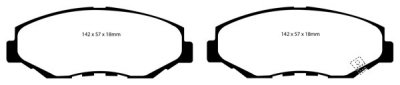 DP31655C EBC Brakes Тормозные колодки HONDA Accord HONDA 2.2 2003 and up, HONDA Accord Sedan 2003 and up, HONDA Accord Sedan 2005