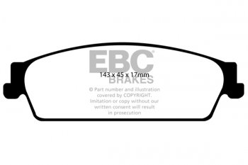 DP1780 EBC Brakes Ultimax2 тормозные колодки зад CADILLAC Escalade; CHEVROLET Avalanche, Taho; GMC Yukon выпуска 2007 — 2014 года