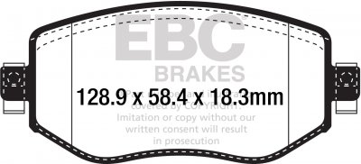 DPX2309 EBC Brakes Ultimax2 Тормозные колодки перед  RENAULT Megane выпуска 2016-2023 года