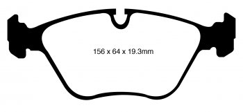 DP41994R EBC Brakes Yellowstuff Тормозные колодки перед BMW X5 (E70), X6 (E71) Ширина 156мм, Высота 64мм, Толщина 19,3мм