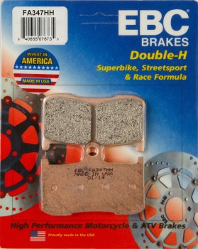 FA347HH EBC BRAKES Double-H™ тормозные колодки  KAWASAKI Z, ZX; SUZUKI GSX; TRIUMPH Daytona, Speed, Street, Tiger; VICTORY Cory, Cross, Hammer, Hammer, Hard, Highball, Jackpot, King, Kingpin, Kingpin-Low, Vegas, Vegas, Zach 2002-2013 года выпуска