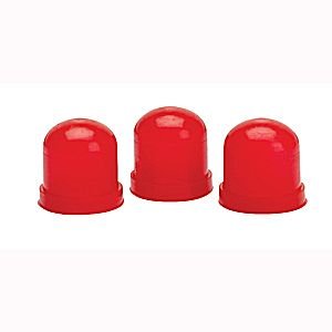 RED LIGHT BULB BOOTS (3/PKG) AUTO METER #3214 Light Bulb Covers, 3 Pack - Red
